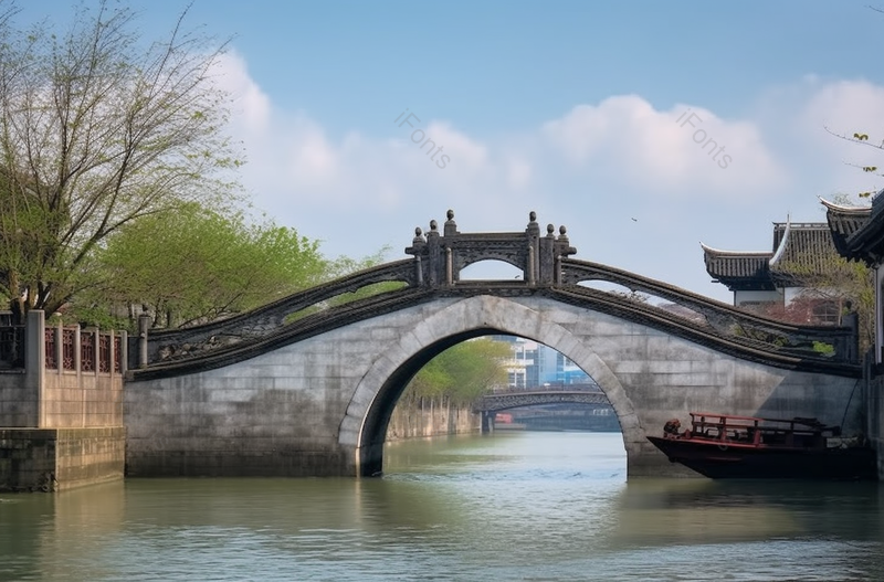 江苏省苏州枫桥古镇水乡文化拱桥著名景点,高清,摄影图,摄影图片,图片大全,摄影图免费下载